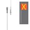 Safetywhips Warning Whip Heavy Duty Whip with Flag, White Whip, Orange Flag, Yellow Reflective X, 60 Length SW05QD-X - alternate 5