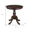Homeroots 30" Espresso Rounded Solid Manufactured Wood And Solid Wood Pedestal Base Dining Table 517749 - alternate 5