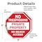 Signmission No Trespassing Private Property No, 6 inch X 6 inch, Vinyl Decal, 2PK OC-D-2PACK-6-91 - alternate 4