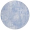 Homeroots 8' Sky Blue Denim Blue And Ivory Round Abstract Washable Indoor Outdoor Area Rug 583174 - alternate 6