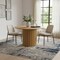 Homeroots 46" Brown Solid Wood Pedestal Base Round Top Dining Table 720983 - alternate 5