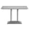 Flash Furniture 48" x 30" Outdoor Tabletop, Gray Faux Concrete, Seamless Surface Technology, 27x15 Silver Table Base ST-REC3048-CMGY-TB002S-GG - alternate 8