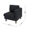 Flash Furniture HERCULES Artemis Black LeatherSoft Right Arm Reception Chair, 2 AC Outlets/1 USB/1 USB-C Ports ZB-8921C-RA-BLK-GG - alternate 8