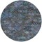 Homeroots 8' Teal Blue And Charcoal Round Floral Washable Indoor Outdoor Area Rug 604164 - alternate 7