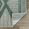 World Rug Gallery Contemporary Geometric Stripe Weather Resistant Reversible Indoor/Outdoor Rug 2 ft x 7 ft Green WR109GREEN2X7 - alternate 7