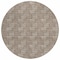 Homeroots 8' Brown And Beige Round Geometric Washable Indoor Outdoor Area Rug 594985 - alternate 2