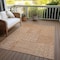 Homeroots 3' X 5' Copper And Ivory Geometric Washable Indoor Outdoor Area Rug 600774 - alternate 4