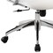 Homeroots White and Silver Adjustable Height Swivel Rolling Office Chair 554029 - alternate 5