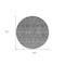 Homeroots 8' Gray And Charcoal Round Floral Washable Indoor Outdoor Area Rug 605725 - alternate 6