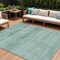 Homeroots 9' X 12' Aqua And Teal Blue Medallion Washable Indoor Outdoor Area Rug 616092 - alternate 1