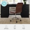 Martha Stewart Taytum Upholstered Office Chair in Saddle Brown/Polished Nickel CH-142370-BR-MS - alternate 8