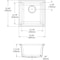 Elkay Sink, 15 3/4 in W x 15 3/4 in L x 7 3/4 in H ELG1616MB0C - alternate 3