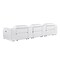 Homeroots 134" White Italian Leather Reclining Metal USB Sofa 720298 - alternate 7