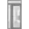 Vdomdoors Front Exterior Prehung FiberGlass Door Frosted Glass / Manux 8102 Grey Ash / Sidelight and Transom MANUX8102EXD-SS-W30+12 x H80+14-RH - alternate 1