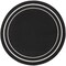 Homeroots 4' Black And Ivory Round Indoor Outdoor Area Rug 545941 - alternate 1