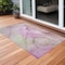 Homeroots 2' X 3' Pink Abstract Washable Non Skid Indoor Outdoor Area Rug 559397 - alternate 1