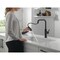 Delta Nicoli Single Handle Pull-Down Kitchen Faucet, 11.06 in, Matte Black 19868LF-BL - alternate 4