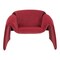 Homeroots 40" Red Velvet Contemporary Arm Chair 572304 - alternate 1