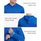 Protectx Sun Protection Hoodie, Polyester, Royal Blue, S, 2 PK HD-APL130-RBL-02-S - alternate 5