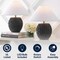 Jonathan Y Effie 18.25" Minimalist Scandinavian Ceramic/Iron Hobnail LED Table Lamp, Matte Black, 2PK JYL5601A-SET2 - alternate 6