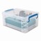 Advantus Super Stacker Lift-Off Lid Storage Tote, 14.25 x 10.3 x 6.5, Transparent/Blue 39811 - alternate 9