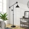 Homeroots 70" Black Reading Floor Lamp With Black Cone Shade 523360 - alternate 7