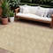 Homeroots 8' X 10' Gold And Beige Geometric Washable Indoor Outdoor Area Rug 594998 - alternate 1