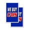 Signmission We Buy Cars, Vinyl Decals Only 24 Inch x 36 Inch, Vinyl Decal, 2PK DSB-2436-2PACK-We Buy Cars - alternate 1