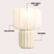 Jonathan Y Leola 10 in. Modern Contemporary Ceramic Fluted Mini w/Ribbed Cocoon Pumpkin Shade LED Table Lamp, Al JYL4202A - alternate 8