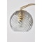 Homeroots 19" Antiqued Brass Metal Desk Lamp With Light Gray Swirl Globe Shade 524630 - alternate 4