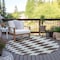 Homeroots 8' Brown Round Geometric Washable Indoor Outdoor Area Rug 577021 - alternate 8