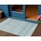 Homeroots 3' X 5' Teal Blue And Ivory Trellis Washable Indoor Outdoor Area Rug 616496 - alternate 1