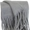 Homeroots Gray Knitted Acrylic Solid Color Reversable Throw 402913 - alternate 8