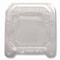 Karat PET Plastic Hinged Container, 6 x 6 x 3.3, Clear, Plastic, 500PK FP-HC66PET-1C - alternate 4