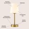 Jonathan Y Carson 12.75" Modern Minimalist Iron Rechargeable Integrated Portable LED Table Lamp, Brass Gold/Whit JYL7110C - alternate 13