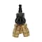 Interstate Pneumatics Aluminum Round Manifold with Three 1/4 Inch Brass Universal Couplers, 1/4 Inch Steel Automotive Plug FPM44-KG4AB - alternate 5