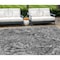 Homeroots 9' X 12' Gray Charcoal And Silver Abstract Washable Indoor Outdoor Area Rug 588472 - alternate 1