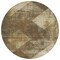 Homeroots 8' Brown And Beige Round Geometric Washable Indoor Outdoor Area Rug 602829 - alternate 8