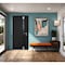 Vdomdoors Steel Door Cynex 6777 Black Stainless Inserts Single Modern Painted-W32xH80-Right-hand Outswing CYNEX6777EXD-BLK-W32 x H80-Right-hand Outswing - alternate 7