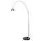 Leisuremod Arco Arched Floor Lamp 75.6in Height with Black Round Marble Base and Metal Dome Lamp Shade, Silver ALBL-SL-13SL - alternate 8