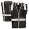 Dome75 Hi-Vis Safety Vest SM/MD Class Non-ANSI/Enhanced Visibility , Zipper 2 Pockets, 1 Mic Tab DV1281 - alternate 1