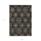 Homeroots 9' X 12' Black Gray And Brown Medallion Washable Indoor Outdoor Area Rug 587696 - alternate 7