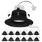 Nuwatt 4 Inch Black MR16 LED Retrofit 12V Recessed Downlights, 2700K-5000K, 600LM, GU5.3 Base, 12PK NW-DL-4-MR16-LV-5CT-BLK-12P - alternate 1
