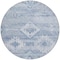 Homeroots 8' Denim Blue And Sky Blue Round Southwestern Washable Indoor Outdoor Area Rug 588698 - alternate 7