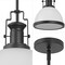 Jonathan Y Homer 10" 1-Light Modern Industrial Metal LED Dome Pendant, White/Matte Black JYL9535E - alternate 6