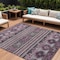 Homeroots 10' X 14' Purple Plum And Gray Tribal Washable Indoor Outdoor Area Rug 615427 - alternate 1