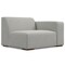 Homeroots 44" Gray Fabric Modular Sofa With Brown Legs 641028 - alternate 7
