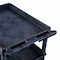Luxor Utility Cart with Deep Lipped Plastic Shelves, 400 lb Load Capacity, 3 Shelves, 32 in L, 24 in W TC111-B - alternate 10