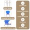 Leisuremod Oyster Acrylic Barstool with Steel Frame in Chrome Finish, Transparent Blue OC31TBU - alternate 10