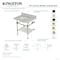 Kingston Brass 30-Inch Carrara Marble Console Sink with Acrylic Legs and Shelf, 8-Inch, 3-Hole KVPB3030MAB7 - alternate 2